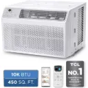 TCL 10000 BTU Smart Window Air Conditioner Fan and Dehumidifier 450sqft (H10W35W): Best Window AC Unit, 3 Speeds, 115V