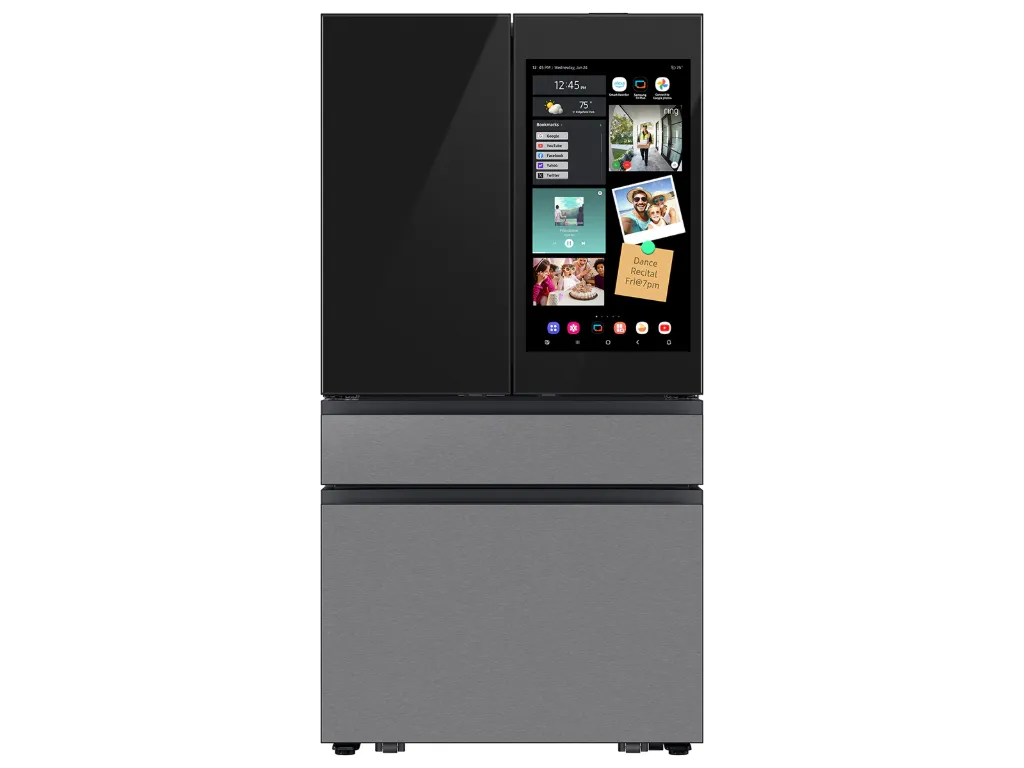 Samsung Bespoke AI Standard-Depth Family Hub 29-cu ft 36-in Wide French Door Refrigerator with Dual Ice Maker