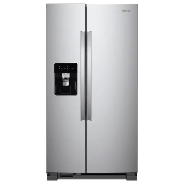 Whirlpool 24.6-cu ft Standard-Depth 36-in Wide Side-by-Side Refrigerator with Ice Maker ,Water and Ice Dispenser