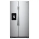 Whirlpool 24.6-cu ft Standard-Depth 36-in Wide Side-by-Side Refrigerator with Ice Maker ,Water and Ice Dispenser