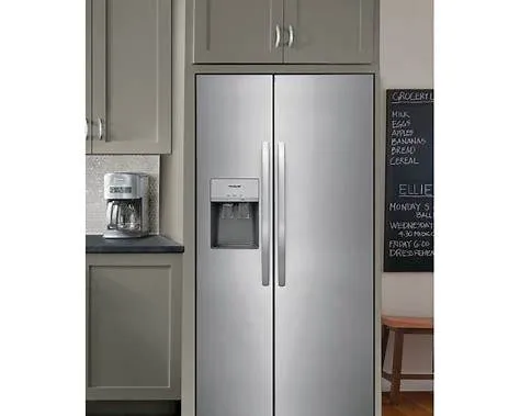 Frigidaire 25.6-cu ft Standard-Depth 36-in Wide Side-by-Side Refrigerator with Ice Maker ,Water and Ice Dispenser ( Fingerprint Resistant Stainless Steel ) ENERGY STAR Certified