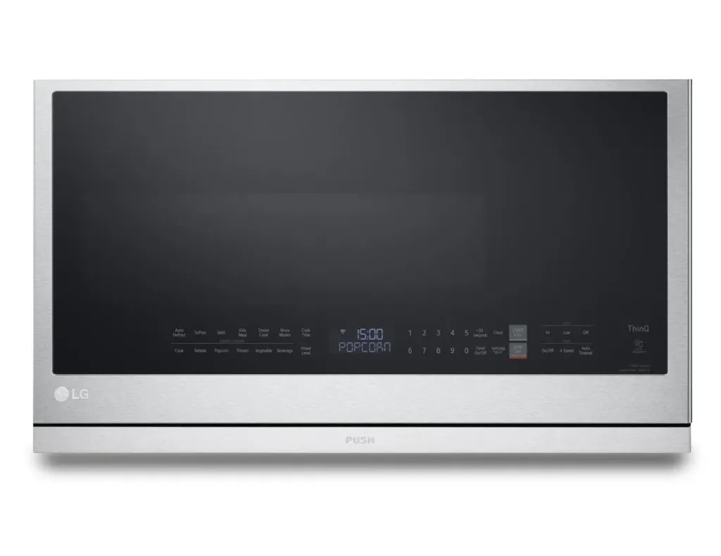 LG ExtendaVent 2.1-cu ft Over-the-Range Microwave with Sensor Cooking ( PrintProof Stainless Steel )