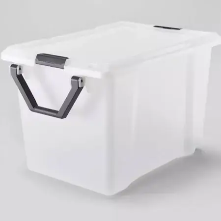 128qt Extra Large Wheeled Latching Storage Box - Brightroom: Stackable Plastic Tote with Built-In Handles & Lids