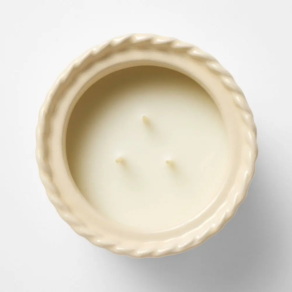 3 Wick Ceramic Jar Candle with Lid Sunflower and Ivy 18oz - Threshold designed with Studio McGee