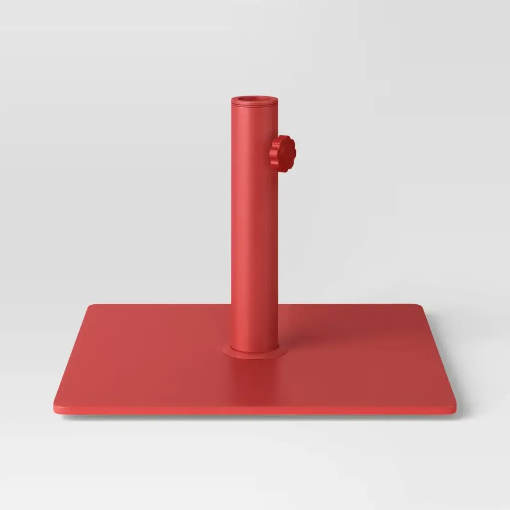 25lbs Steel Square Outdoor Patio Market Umbrella Bases Red - Room Essentials