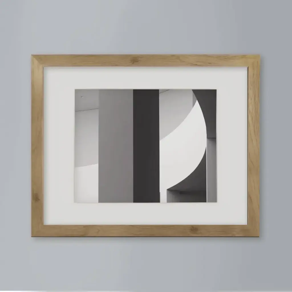 11" x 14" Matted to 8" x 10" Thin Gallery Frame with Mat - Threshold: Modern Wall Decor, Beveled Acid-Free Mat, MDF