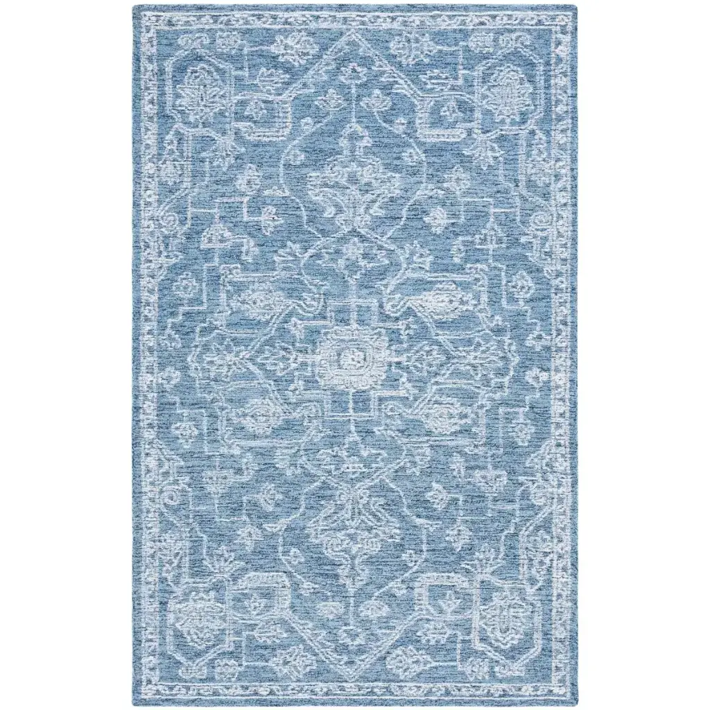Micro-Loop MLP428 Tufted Indoor Area Rug - Blue/Ivory - 6'x9'- Safavieh