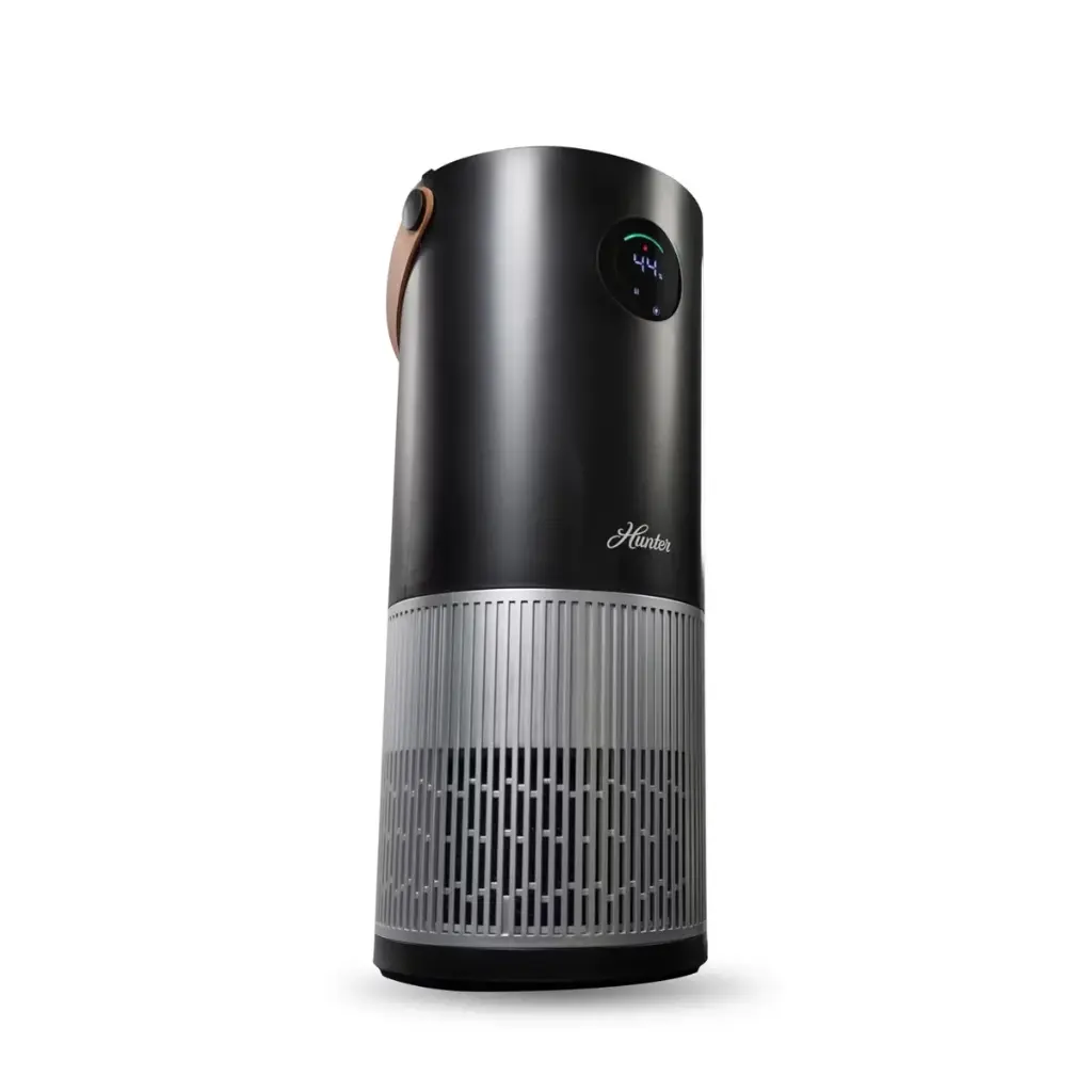 Hunter Fan Company HPH625 Air Purifier and 1.1 Gal Evaporative Humidifier â€“ 2 in 1 Air Purifier & Humidifier Combo, Black/ Silver