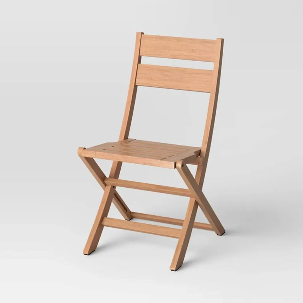Ferron Wood Outdoor Portable Sport Chair Natural - Threshold designed with Studio McGee