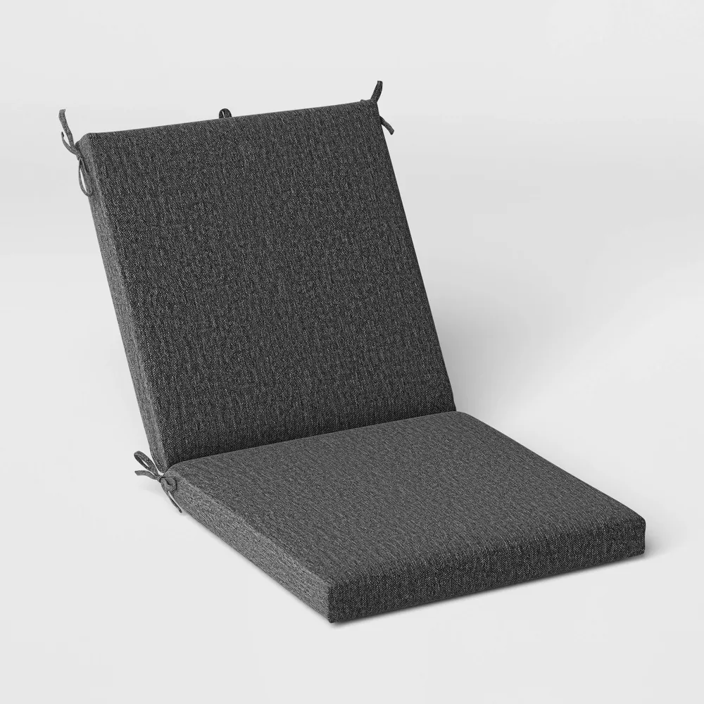 43"x21" Solid Woven Outdoor Chair Cushion Charcoal - Threshold