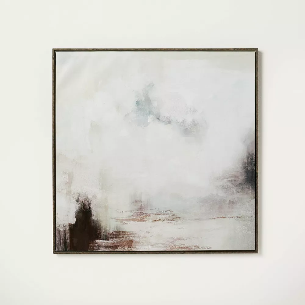 30"x30" Line Abstract Framed Canvas Wall Art - Threshold designed with Studio McGee