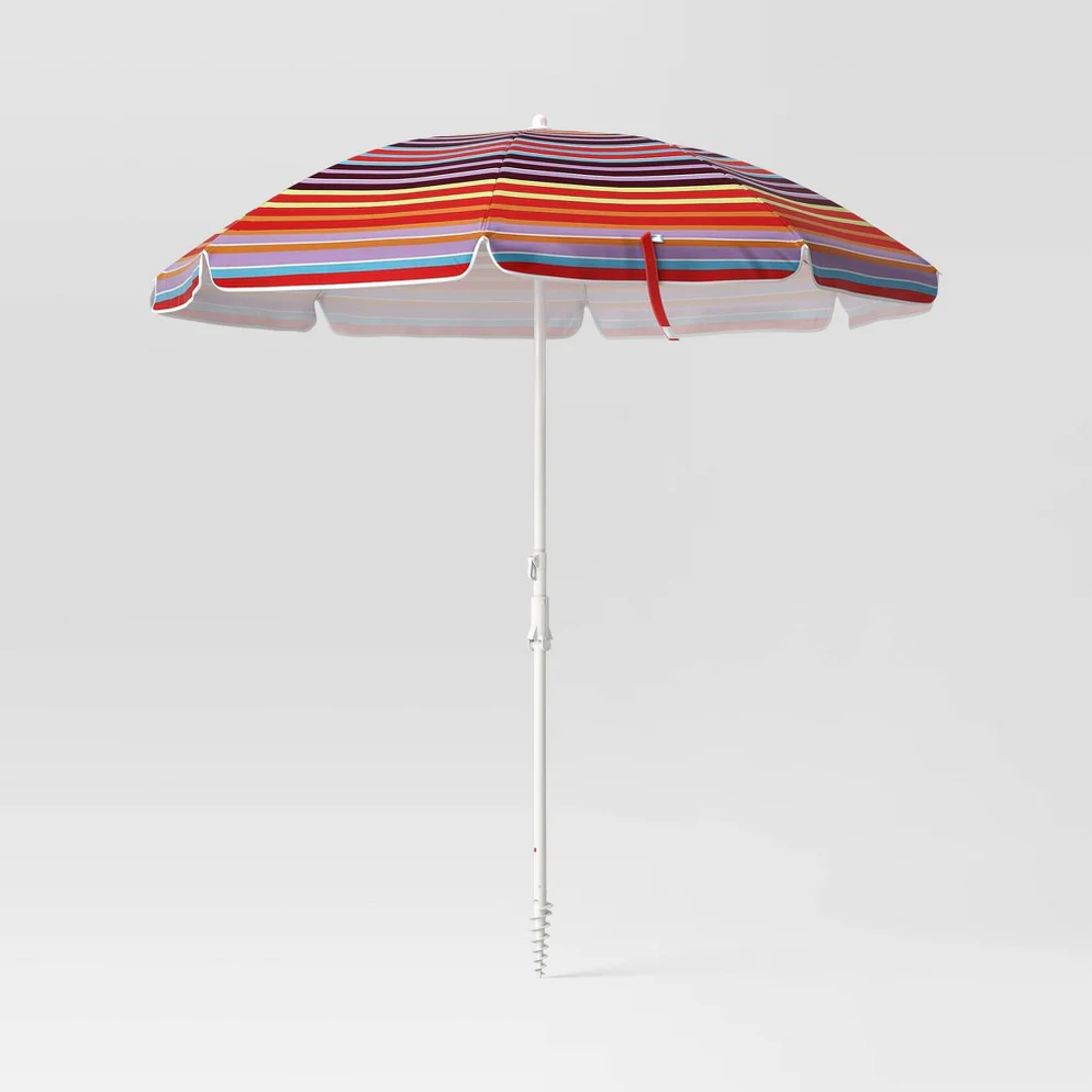 6' Umbrella Navy Stripe - Sun Squad