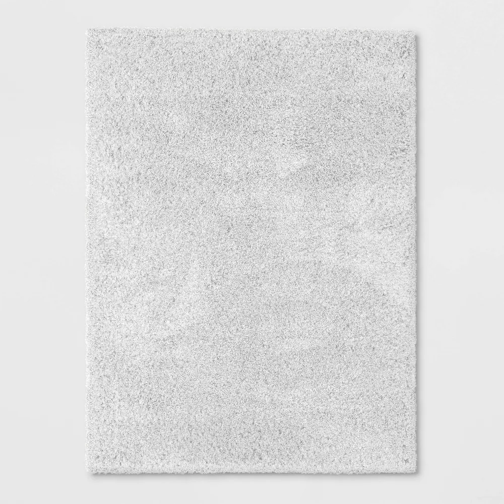5'1"x6'11" Solid Eyelash Woven Shag Rug Cream - Threshold