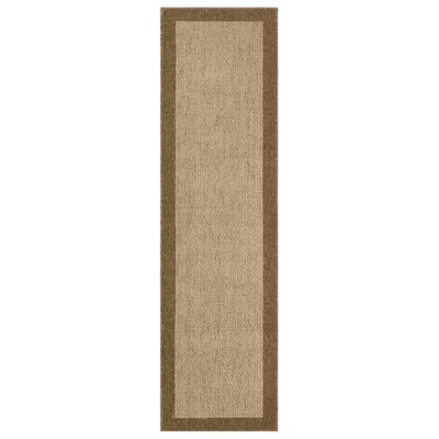 2'x7' Washable Madison Boarder Tufted Runner Rug Tan - Threshold
